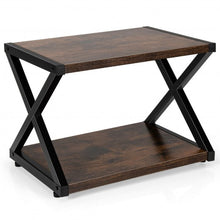 Load image into Gallery viewer, Desktop Printer Stand 2 Tiers Storage Shelves with Anti-Skid Pads Coffee
