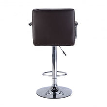 Load image into Gallery viewer, Set of 2 Bar Stool PU Leather Barstools Chair Adjustable Counter Swivel w/ Arm-brown
