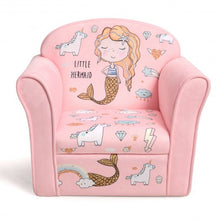 Load image into Gallery viewer, Kids Mermaid Armrest Couch Upholstered  Sofa

