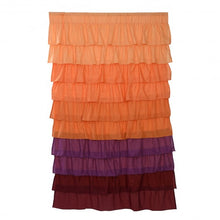 Load image into Gallery viewer, Ruffle 54&quot;X84&quot; Sheer Curtain Panels Drapes Valances Rod Pocket Polyester-orange
