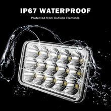 Load image into Gallery viewer, 4&quot; x 6&quot; 4 pcs Rectangle High Low Sealed LED Headlight
