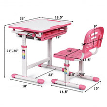 Load image into Gallery viewer, Height Adjustable Children�s Desk Chair Set -Pink
