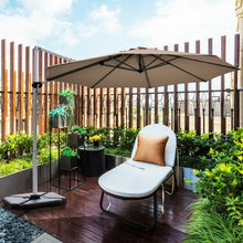 Load image into Gallery viewer, 11&#39; Patio Offset Cantilever Umbrella 360° Rotation Aluminum Tilt-Tan
