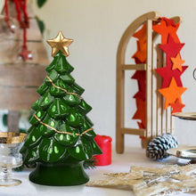 Load image into Gallery viewer, 11.5&quot; Pre-Lit Ceramic Hollow Christmas Tree with LED Lights
