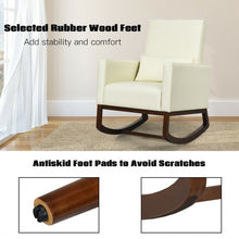 Load image into Gallery viewer, 2-in-1 Fabric Upholstered Rocking Chair with Pillow-Beige
