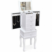 Load image into Gallery viewer, Wood Freestanding Armoire Storage Jewelry Cabinet
