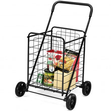 Load image into Gallery viewer, Portable Folding Shopping Cart Utility for Grocery Laundry-Black

