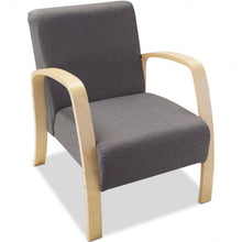 Load image into Gallery viewer, Mid Century Fabric Upholstered Wood Lounge Arm chair
