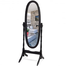 Load image into Gallery viewer, Swivel Full Length Ovel Mirror Free Standing Dressing-Black
