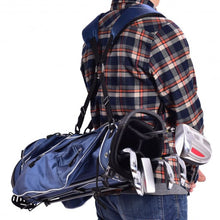 Load image into Gallery viewer, Golf Stand Cart Bag w/ 4 Way Divider Carry Organizer Pockets-Blue
