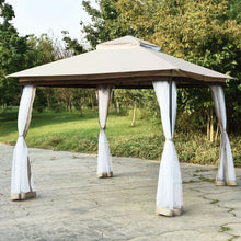 Load image into Gallery viewer, 2-Tier 10&#39; x 10&#39; Canopy Gazebo Tent Shelter with Mosquito Netting
