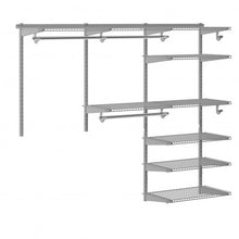 Load image into Gallery viewer, Custom Closet Organizer Kit 4 to 6 ft Wall-Mounted Closet System with Hang Rod
