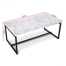 Load image into Gallery viewer, Accent Modern Coffee Tea Table for Living Room  with Metal Frame-White
