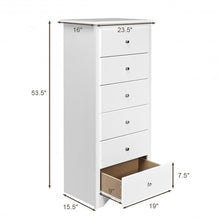 Load image into Gallery viewer, 6 Drawers Chest Dresser Clothes Storage Bedroom Furniture Cabinet-White
