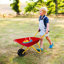 Load image into Gallery viewer, Outdoor Garden Backyard Play Toy Kids Metal Wheelbarrow-Red
