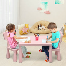 Load image into Gallery viewer, 3-Piece Toddler Multi Activity Play Dining Study Kids Table and Chair Set-Pink
