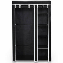 Load image into Gallery viewer, 69&quot; Portable Closet Storage Organizer Clothes Wardrobe-Black
