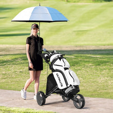 Load image into Gallery viewer, Folding 3 Wheels Golf Push Cart with Bag Scoreboard Adjustable Handle -Gray
