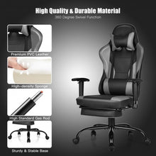 Load image into Gallery viewer, Massage Gaming Chair Recliner w/Footrest and Adjustable Armrests for Home&amp;Office
