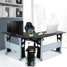 Load image into Gallery viewer, Wood L-Shape Corner Computer Desk
