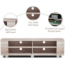 Load image into Gallery viewer, 59&quot; Console Storage Entertainment Media Wood TV Stand-Natural
