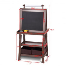 Load image into Gallery viewer, Kids Standing Art Easel with 2 Storage Boxes

