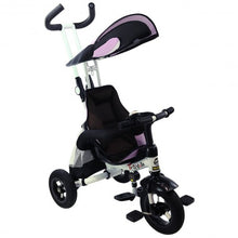 Load image into Gallery viewer, 4-in-1 Detachable Learning Baby Tricycle Stroller w/ Canopy Bag-Blue
