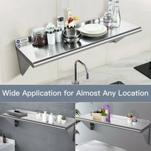 Load image into Gallery viewer, 12&quot; � 36&quot; Stainless Steel NSF Commercial Wall Mount Shelf - Kitchen &amp; Restaurant
