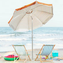 Load image into Gallery viewer, 6.5FT Sun Shade Patio Beach Umbrella with Carry Bag-Red &amp; Orange
