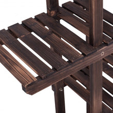 Load image into Gallery viewer, 6-Tier Garden Wooden Plant Flower Stand Shelf for Multiple Plants Indoor/Outdoor
