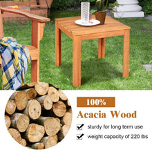 Load image into Gallery viewer, Wooden Square Patio Coffee Bistro Table-Natural
