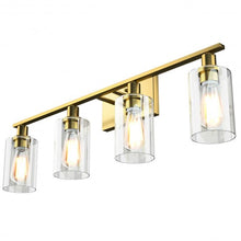Load image into Gallery viewer, 4-Light Wall Sconce with Clear Glass Shade-Golden
