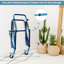Load image into Gallery viewer, Folding Adjustable Walker Small Aluminum Walker -Blue
