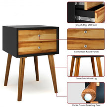 Load image into Gallery viewer, Nightstand Wooden End Table Bedside Table

