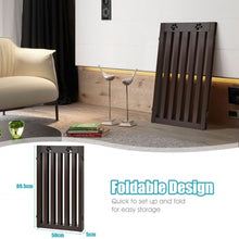 Load image into Gallery viewer, 36&quot; Folding Wooden Freestanding Pet Gate Dog Gate with 360° Flexible Hinge-Espresso
