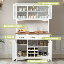 Load image into Gallery viewer, Buffet And Hutch Kitchen Storage Cabinet
