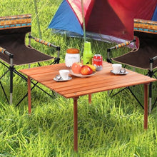 Load image into Gallery viewer, Folding Camping Outdoor Indoor Picnic Wood Roll up Table
