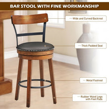 Load image into Gallery viewer, Set of 2 25.5" Swivel Counter Height Dining Chair
