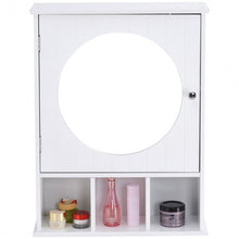 Load image into Gallery viewer, Bathroom Wall Mount Storage Wood Shelf Mirror Door Cabinet
