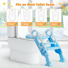 Load image into Gallery viewer, Adjustable Foldable Toddler Toilet Training Seat Chair-Blue
