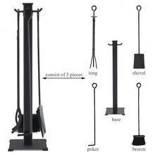 Load image into Gallery viewer, 5 Pieces Fireplace Iron Fire Place Tool Set
