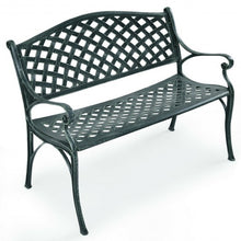 Load image into Gallery viewer, 40&quot; Outdoor Aluminum Antique Garden Patio Bench
