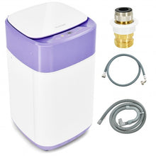 Load image into Gallery viewer, 8lbs Portable Fully Automatic Washing Machine with Drain Pump-Purple
