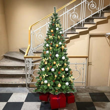 Load image into Gallery viewer, 8 ft Premium Hinged Artificial Christmas Tree Pine Needles
