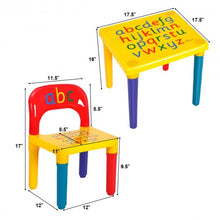 Load image into Gallery viewer, Letter Kids Table &amp; Chairs Play Set Toddler Child Toy
