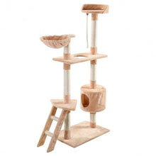 Load image into Gallery viewer, 60&quot; Cat Tree Tower Kitten Hammock Condo-Beige
