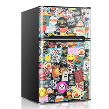 Load image into Gallery viewer, 3.3 CU.FT. Compact Refrigerator with Freezer 2 Reversible Door Mini Fridge-Multicolor
