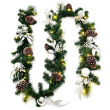 Load image into Gallery viewer, 9ft Pre-Lit Artificial Christmas Garland with LED Lights
