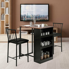 Load image into Gallery viewer, 3 Piece Counter Height Pub Dining Set-Brown
