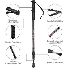 Load image into Gallery viewer, Pair 2 65-135 cm Trekking Alpenstock Anti-shock Sticks
